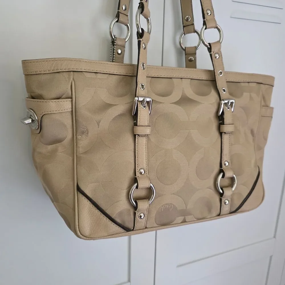 Coach Y2K Signature Tote Tan